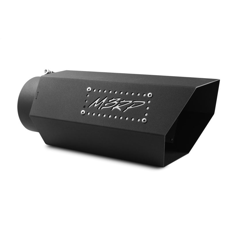 MBRP Universal Hex Tip 5in Inlet 16in Length w/ Logo – Black Coated