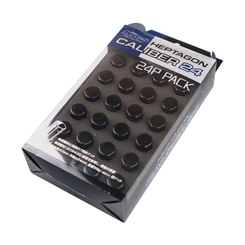 Project Kics 12X1.50 Caliber 24 6H Lug Nut Set (24 pcs) – Black