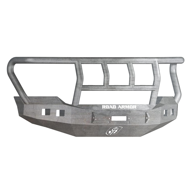 Road Armor 11-16 Ford F-250 Stealth Front Winch Bumper w/Titan II Guard Standard Flare – Raw