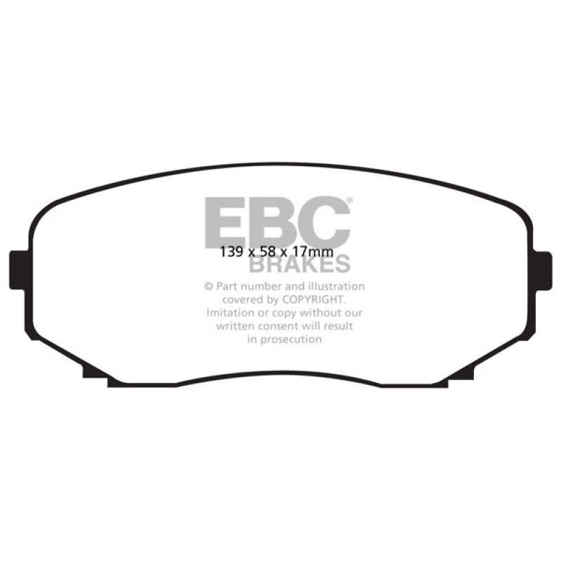 EBC 11-14 Ford Edge 2.0 Turbo Ultimax2 Front Brake Pads