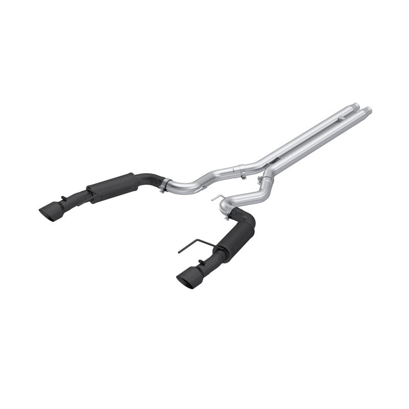 MBRP [2024 Mustang GT S650, 5.0] 3in Cat-Back Dual Split Black-Coated Aluminized Steel | S7253BLK