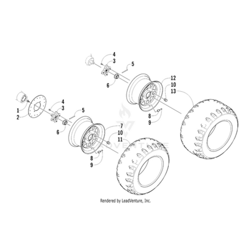 Rear Wheel – Black by Arctic Cat
