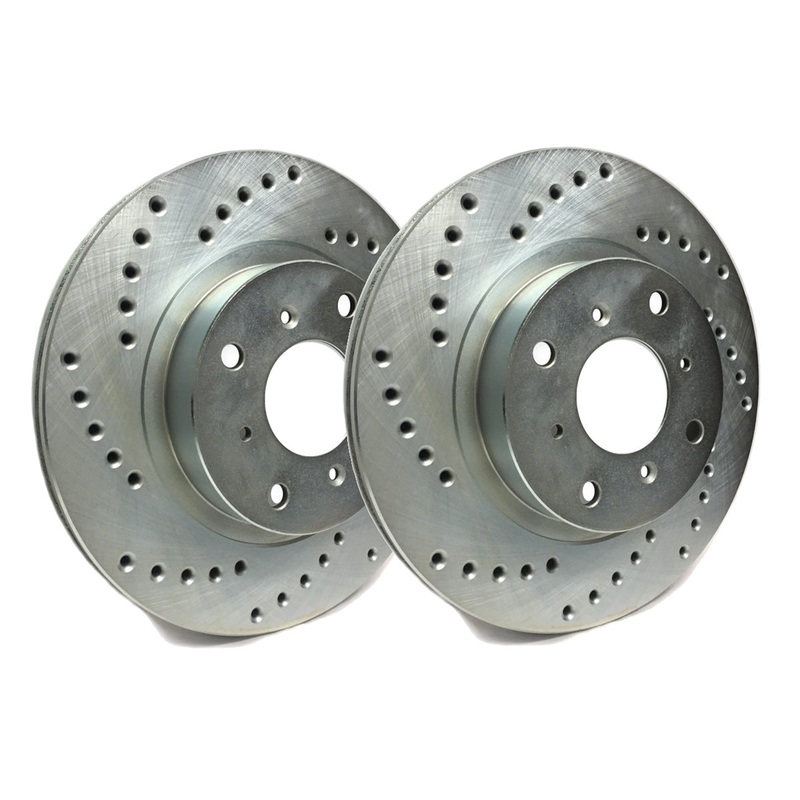 SP Performance Cross Drilled Zinc Rear Rotors (Pair) Subaru WRX 2002-2005