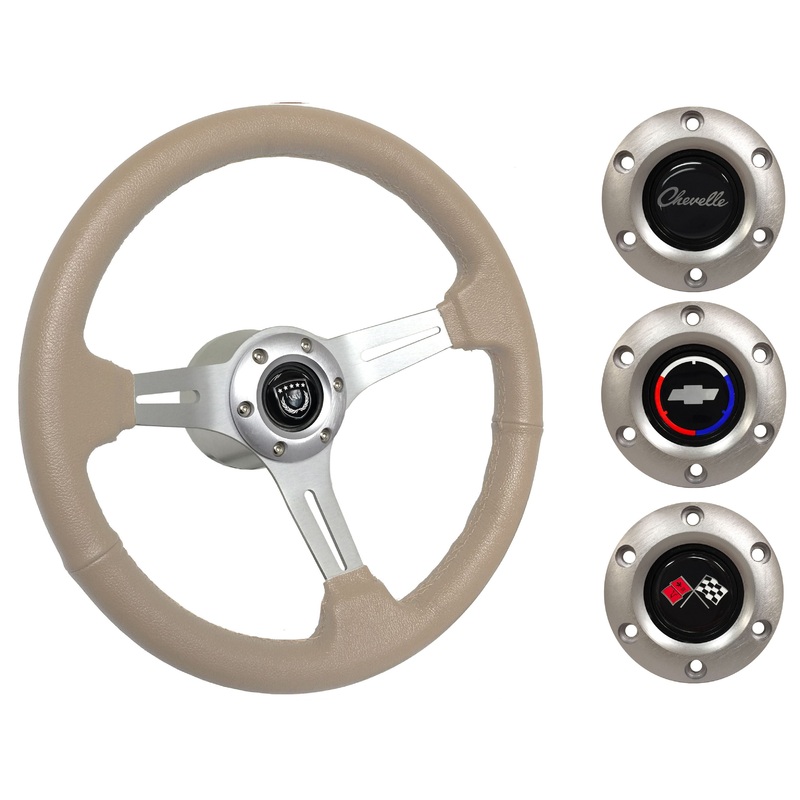1969-77 Chevelle Steering Wheel Kit | Tan Leather | ST3014TAN