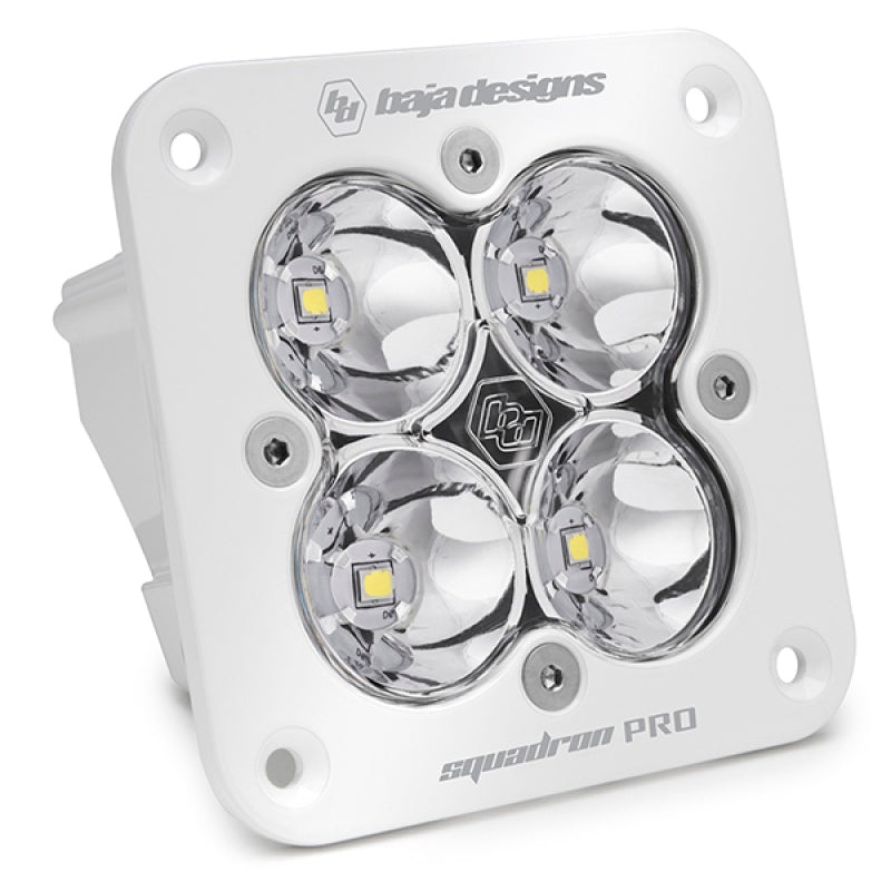 Baja Designs Squadron Pro Work/Scene Pattern White Flush Mount LED Light Pod – Clear