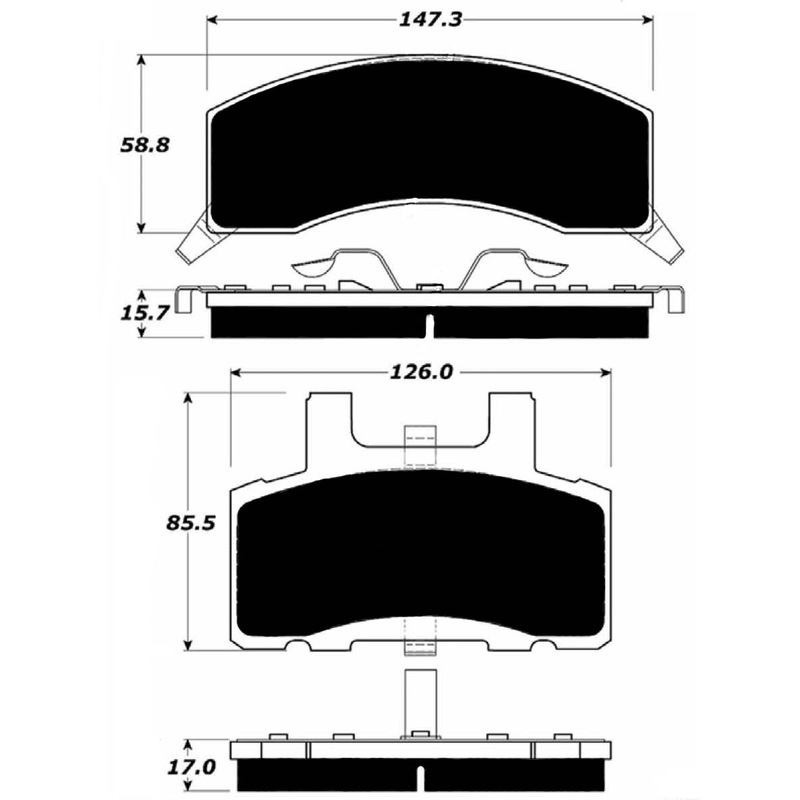 Porterfield Brake Pads for 1992 CHEVROLET SUBURBAN 2500 2WD 13 x 2 1/2″ rear shoe