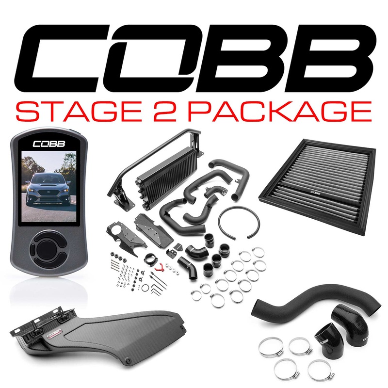 Cobb [22-25 WRX] Stage 2 Power Package w/Black FMIC & Matte CF Scoop | SUB0060020-BK-FMIC-RMC