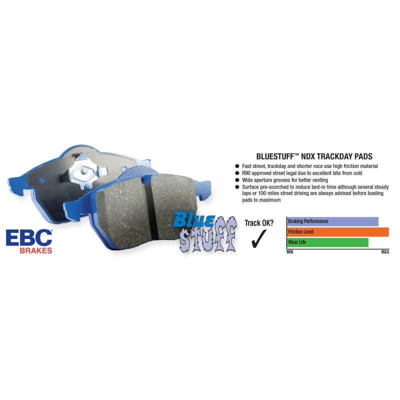 EBC 03-11 Saab 9-3 2.0T Bluestuff Front Brake Pads