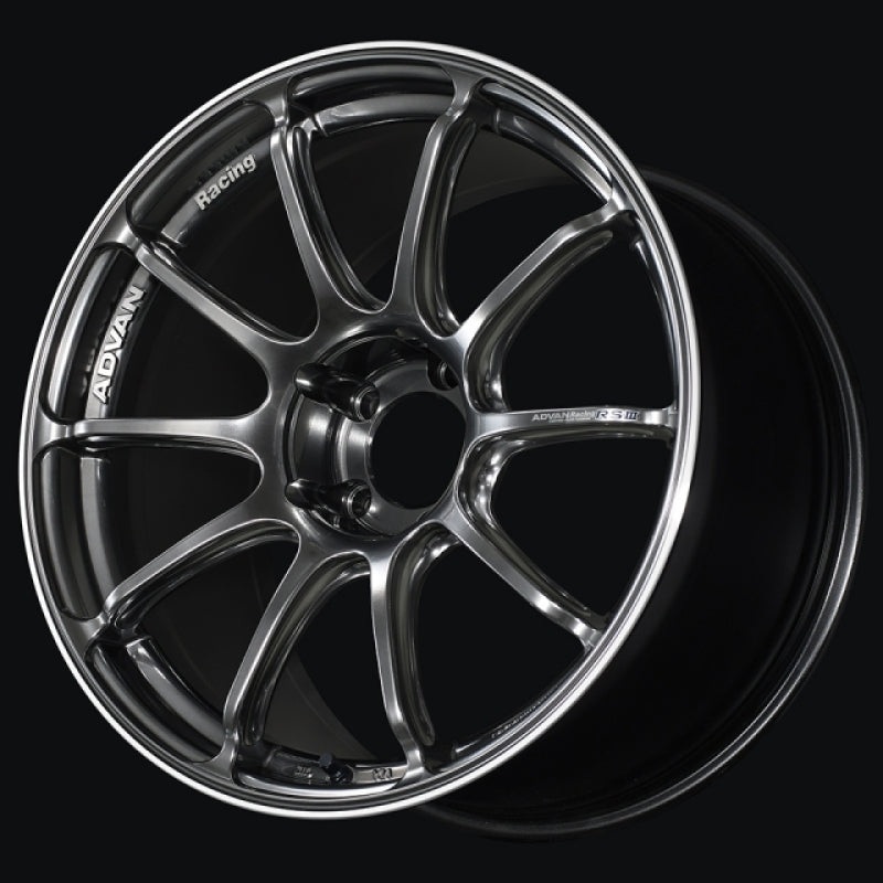 Advan RSIII 18×8.5 +45 5-112 Racing Hyper Black & Ring Wheel