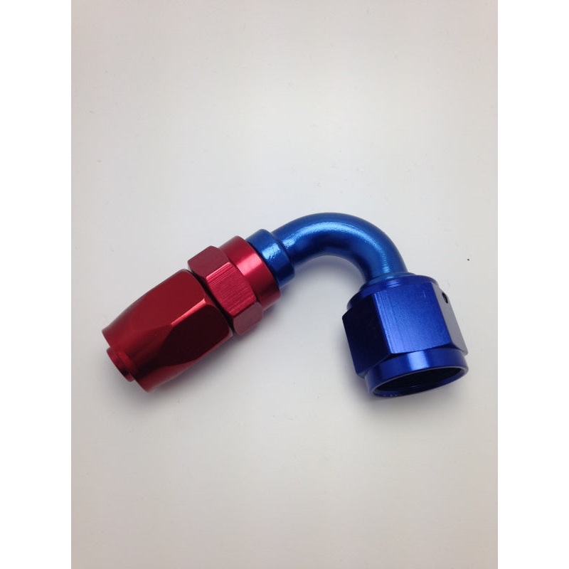 Fragola -12AN x 120 Degree Pro-Flow Hose End – Blue/Red