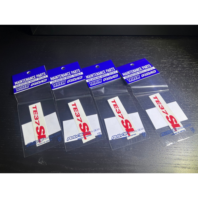 Volk Racing TE37SL 17/18/19″ Rim Sticker (4 Piece / Red)