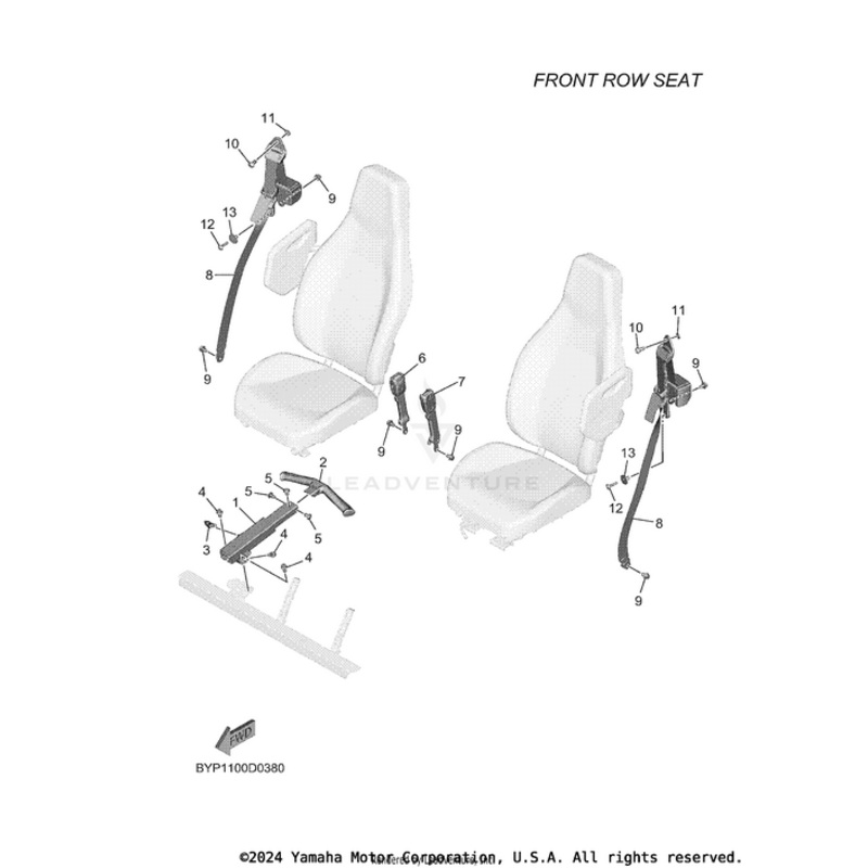 Front Belt Receiver Assembly by Yamaha