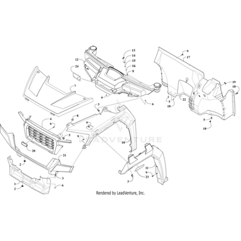 Front Fascia – Black by Arctic Cat