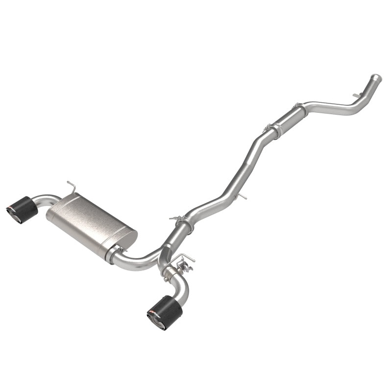 aFe Power Takeda 2.5in-3in 304 SS CB Exhaust w/ Carbon Tips Toyota Supra 2.0L 2021 | 49-36050-C