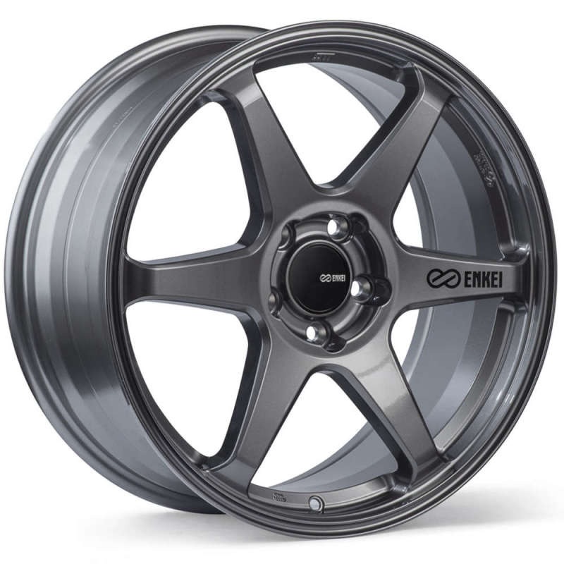 Enkei T6R 18×8 45mm Offset 5×100 Bolt Pattern 72.6 Bore Gloss Gunmetal Wheel