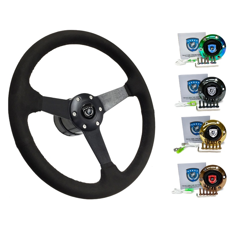 Hyundai Genesis Steering Wheel Kit | Black Ultralux Suede | ST3582BLK