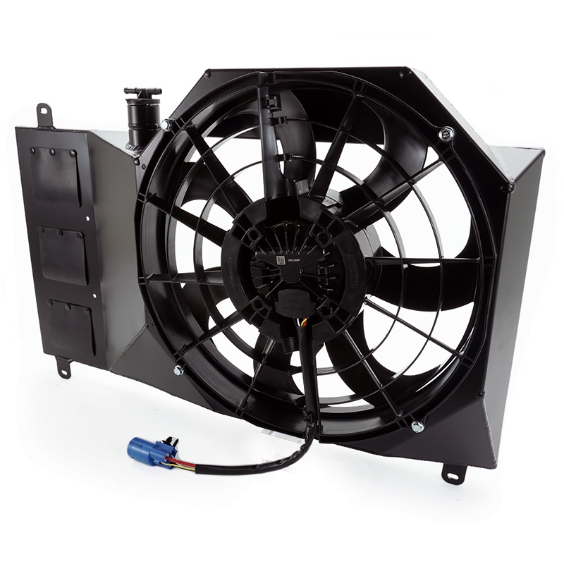 PHR SPAL 16″ Single Brushless Fan Kit for MKIV SupraMatte black powder coat finish