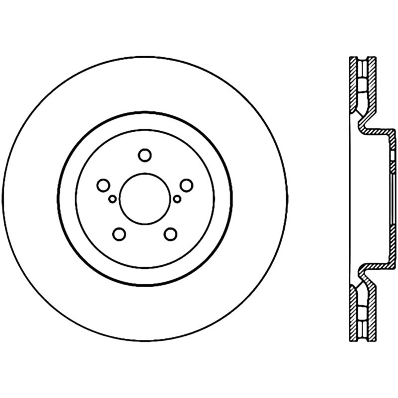StopTech Power Slot 04 STi CRYO (5×100) Front Left Rotor