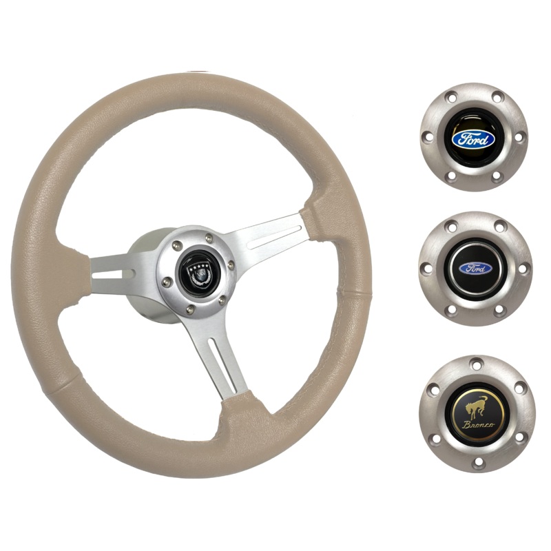 1966-72 Ford Bronco Steering Wheel Kit | Tan Leather | ST3014TAN