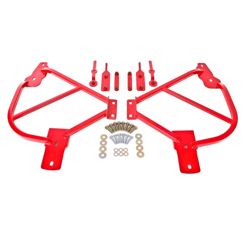BMR 10-15 5th Gen Camaro Bolt-On Subframe Connectors – Red