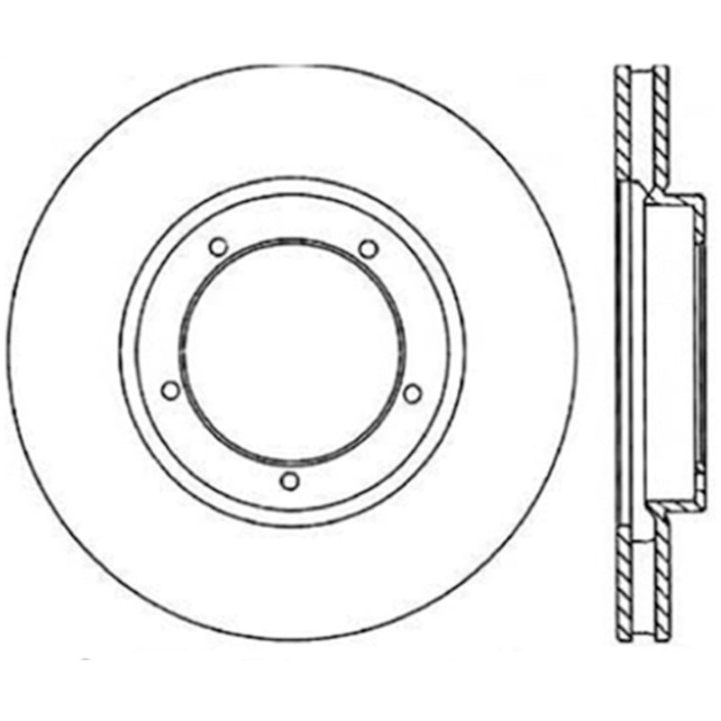 StopTech Power Slot 1986 Porsche 944 Left Front Slotted Rotor