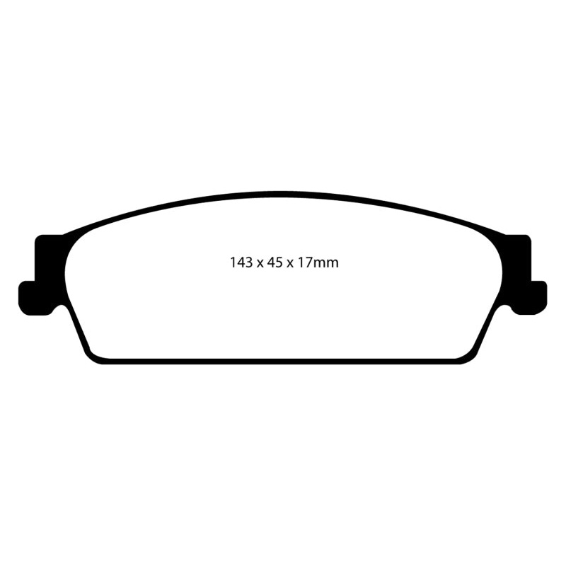 EBC 09-14 Cadillac Escalade 6.0 Hybrid Yellowstuff Rear Brake Pads