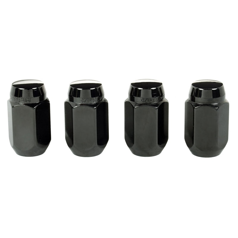 McGard Hex Lug Nut (Cone Seat) 1/2-20 / 13/16 Hex / 1.5in. Length (4-Pack) – Black
