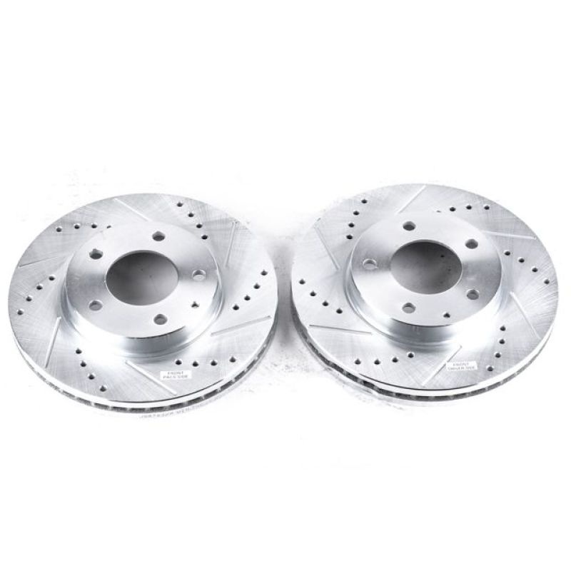 Power Stop Front Evolution Drilled & Slotted Rotors Pair Mazda Millenia 1995-2000 / MPV 2000-2006 | JBR762XPR
