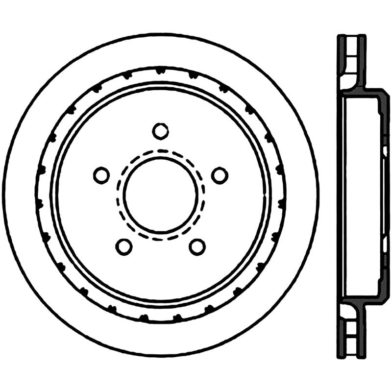 StopTech Power Slot 97-04 Chevy Corvette Slotted Right Rear CRYO Rotor