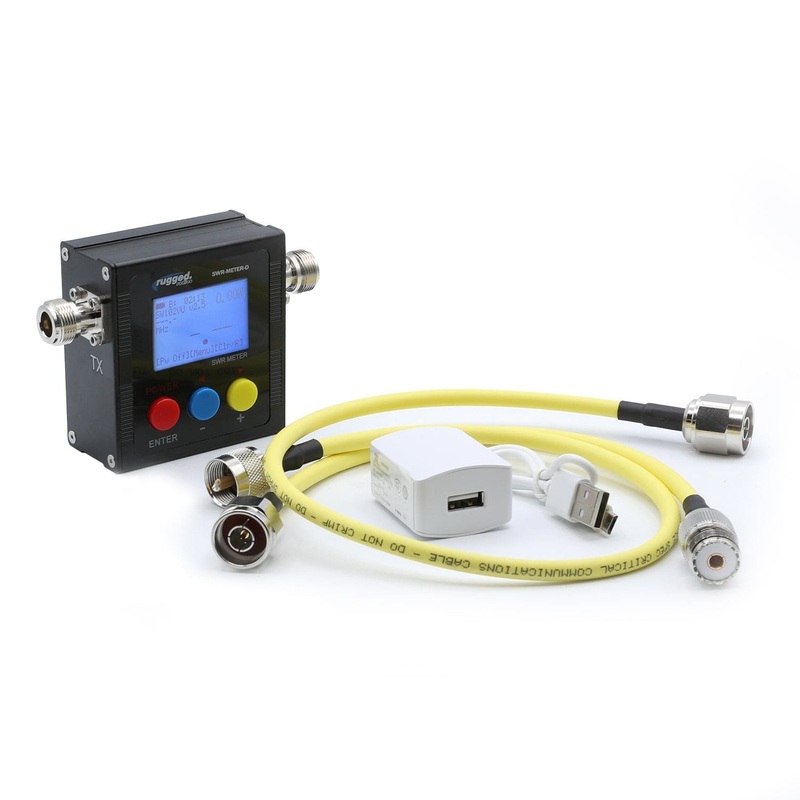 Swr Uhf & Vhf Antenna Power Meter With Cables by Rugged Radios