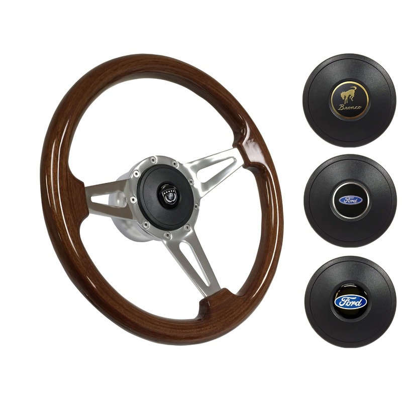1978-91 Ford Bronco Steering Wheel Kit | Mahogany Wood | ST3078