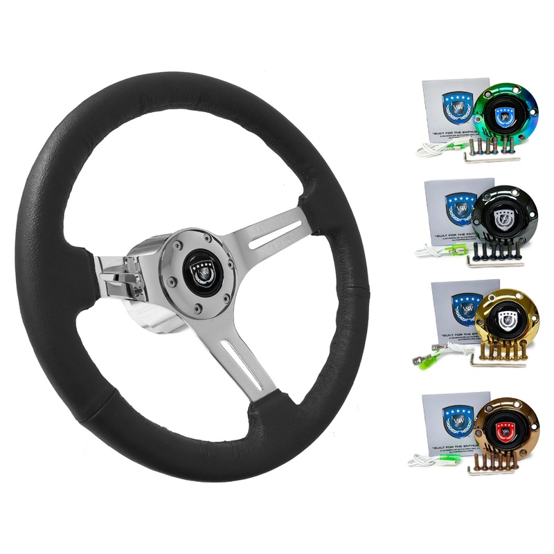 1986-90 BMW M3 Steering Wheel Kit | Black Leather | ST3012BLK