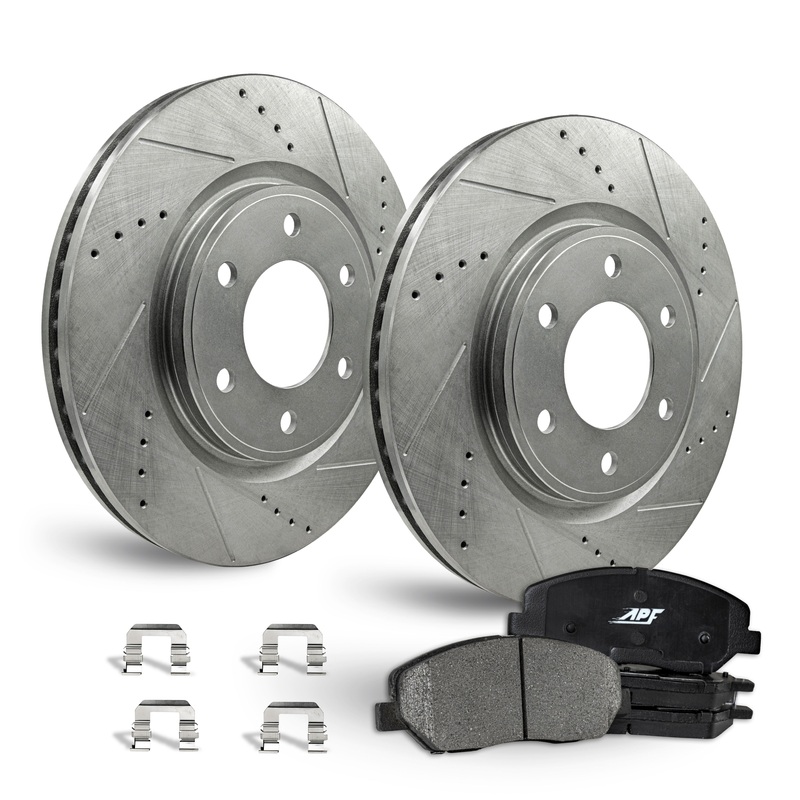 APF Front Brake Kit Rotors and Pads for Chevrolet Tahoe 95-2000