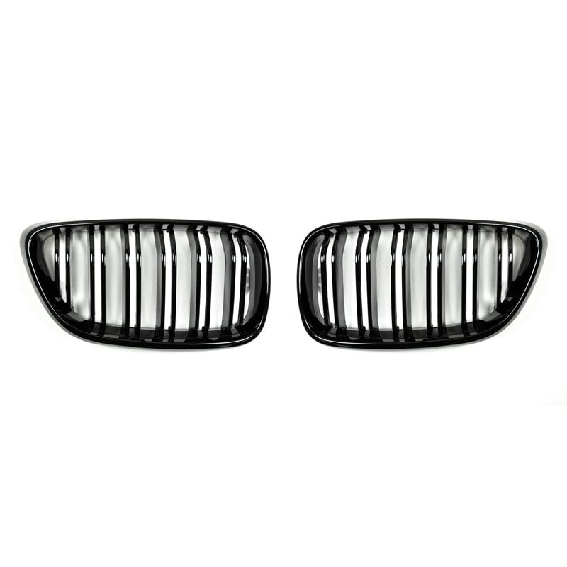 AutoTecknic Dual-Slats Gloss Black Front Grille Set – F22 2-Series | F87 M2