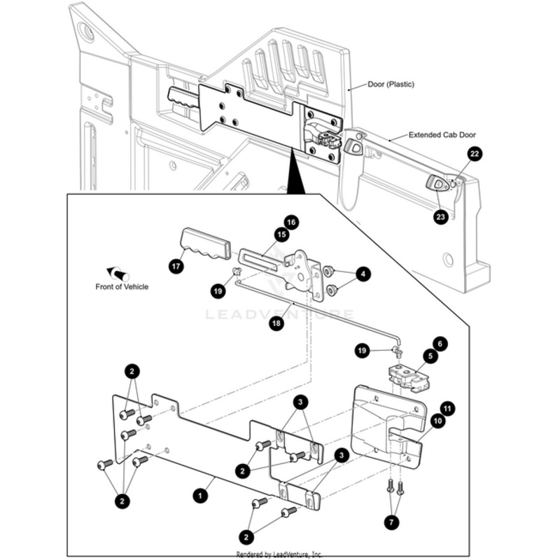 Casting Cover Door Latch Left Black by Arctic Cat