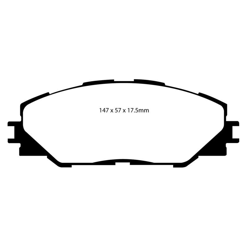 EBC 09-10 Pontiac Vibe 2.4 2WD Redstuff Front Brake Pads