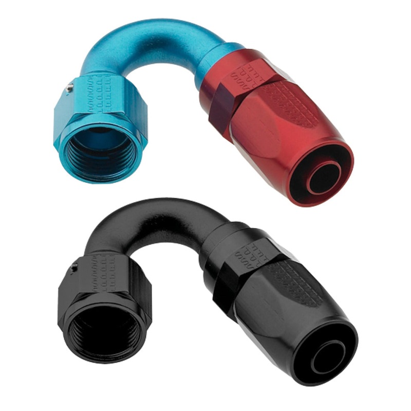 Fragola -10AN x 150 Degree Pro-Flow Hose End – Blue/Red