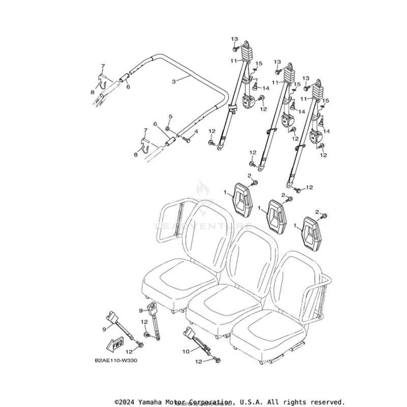 Front Seat Belt Assembly by Yamaha