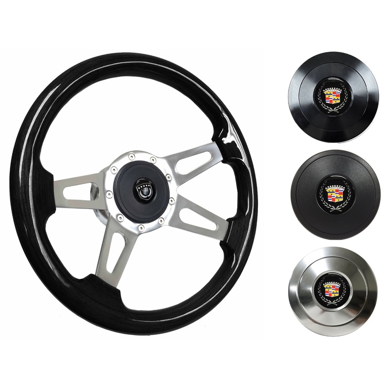 1969-89 Cadillac Telescopic Steering Wheel Kit | Black Ash Wood | ST3079