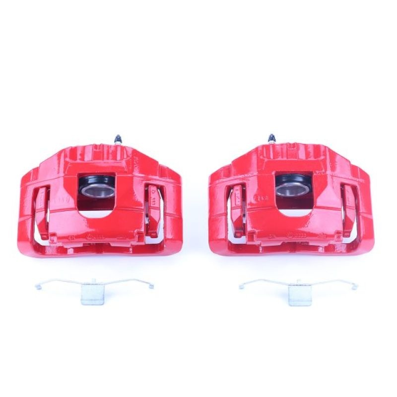 Power Stop 05-06 Audi A4 Front Red Calipers w/Brackets – Pair
