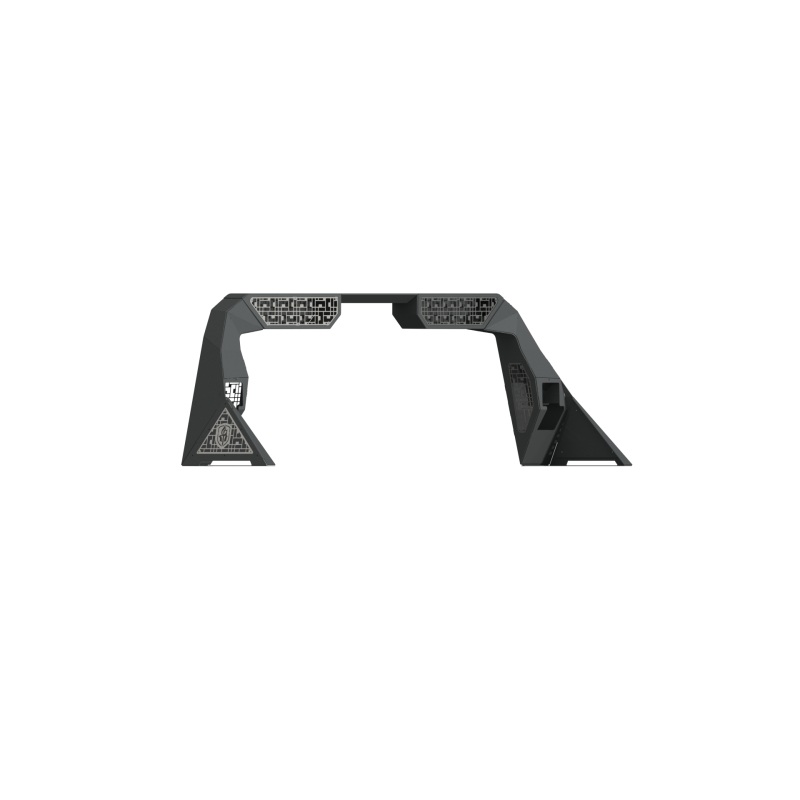 Road Armor 14-18 Chevy 1500 iD Headache Rack w/Bedrail Pods/Dual 10in Pod/Brake Lamp Relief/iD – Raw