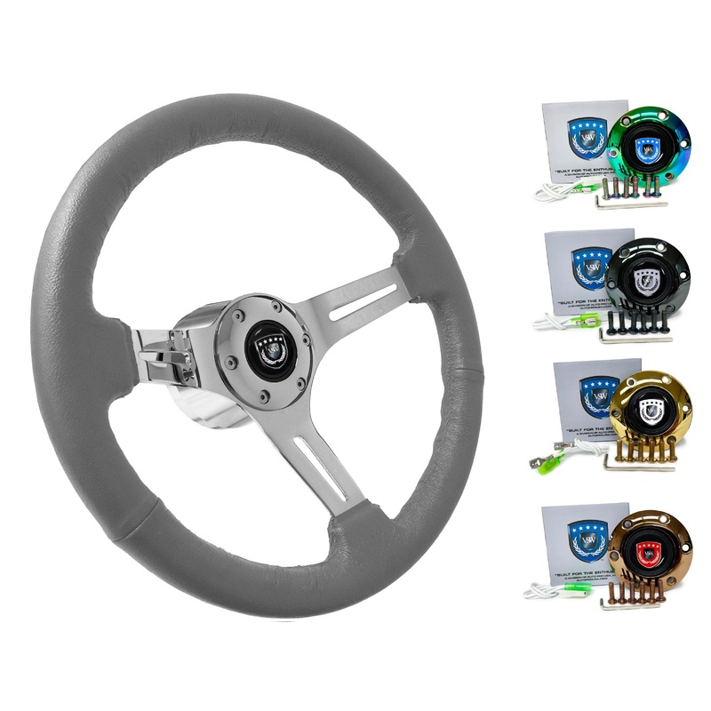 1985-88 BMW M5 Steering Wheel Kit | Grey Leather | ST3012GRY