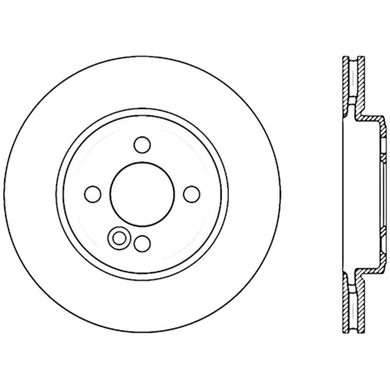 Stoptech 07-16 Mini Cooper Front Premium High-Carbon CRYO Rotor