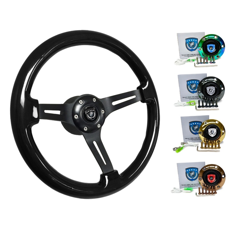 1997+ Volkswagen Jetta Steering Wheel Kit | Black Ash Wood | ST3073