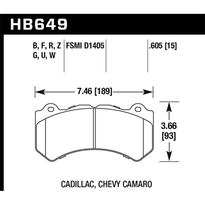 Hawk DTC-70 Brake Pad – Front (HB649U.605)