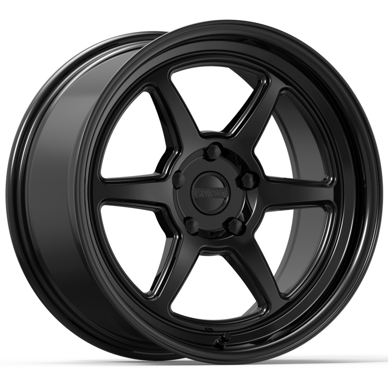 Kansei K14B Roku 18x9in / 5×108 BP / 12mm Offset / 63.4mm Bore – Gloss Black Wheel