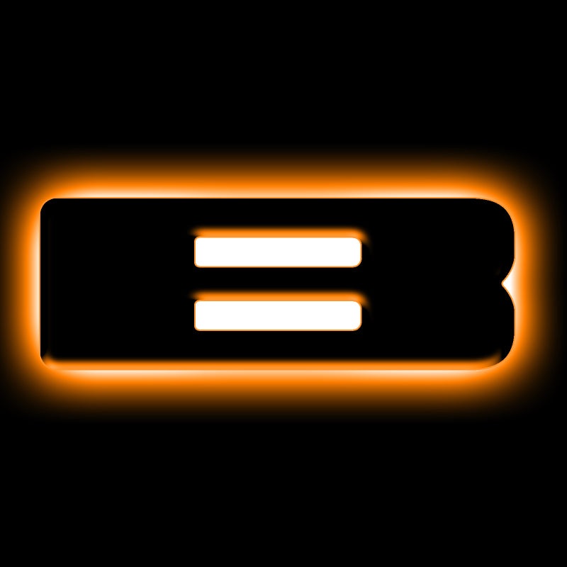 ORACLE Lighting Universal Illuminated LED Letter Badges – Matte Blk Surface Finish – B