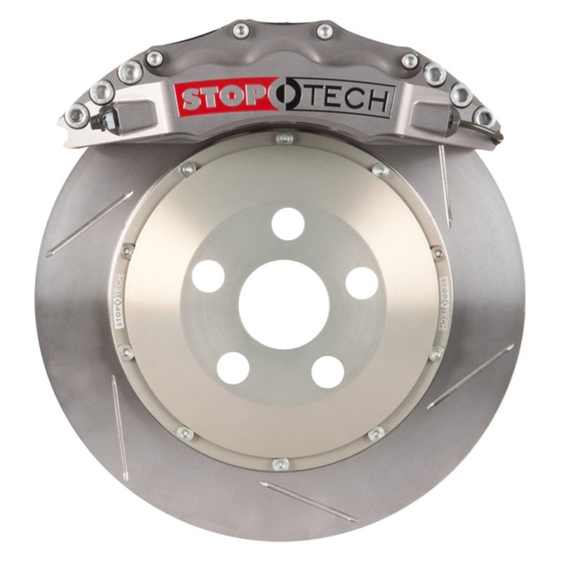 StopTech 06-10 BMW M5 E60 Front BBK w/Trophy ST-60 Calipers Slotted 380×35 Rotor Pads and SS Lines