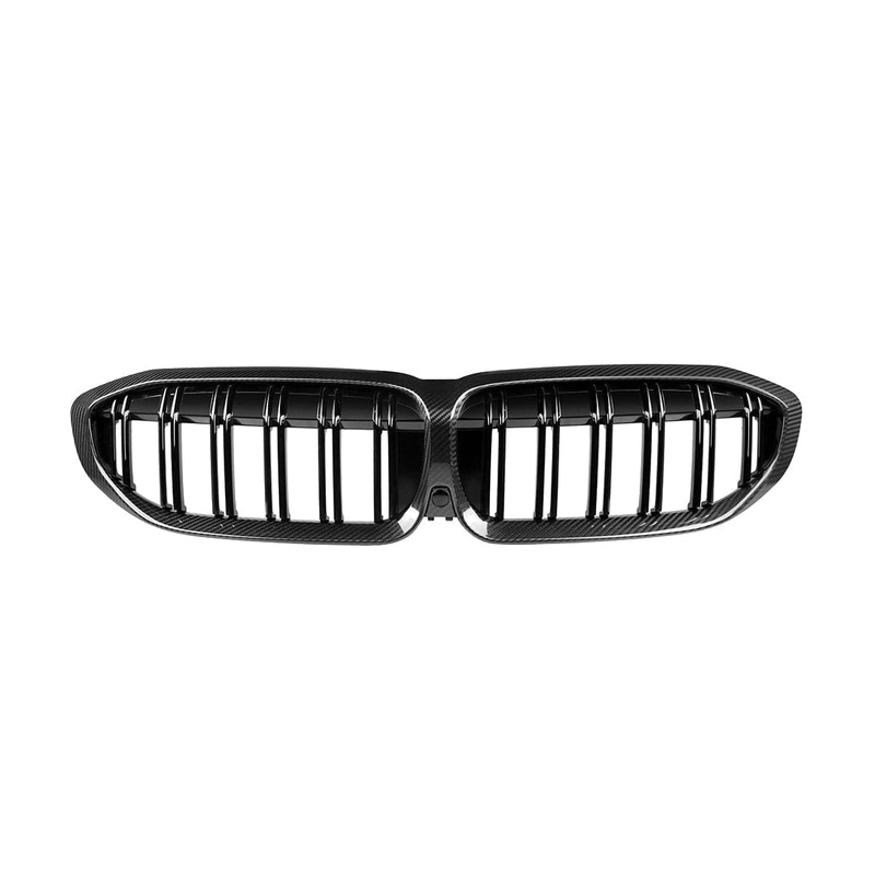 AutoTecknic Dry Carbon Fiber Dual-Slats Front Grilles – G20 3-Series Pre-LCI