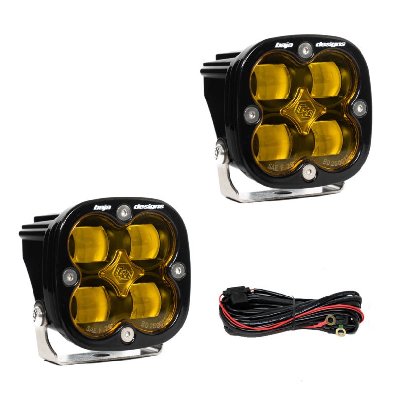 Baja Designs Squadron SAE LED Auxiliary Light Pod Pair – Amber